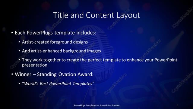 Title and Content presentation slide layout