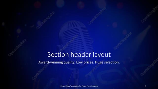 Section Header presentation slide layout