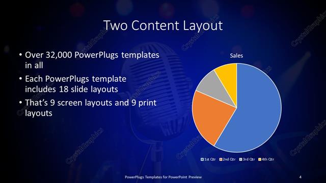 Two Content presentation slide layout