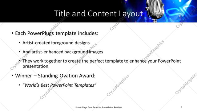 Title and Content presentation slide layout