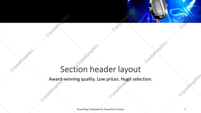 Section Header presentation slide layout