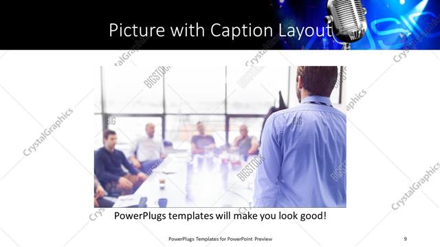 Picture with Caption presentation slide layout