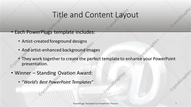 Title and Content presentation slide layout