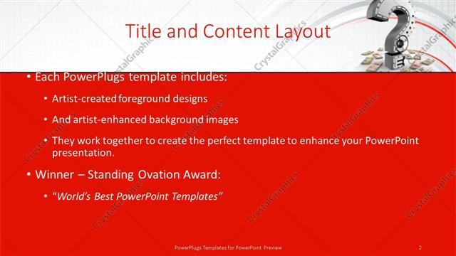 Title and Content presentation slide layout