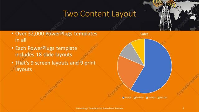 Two Content presentation slide layout
