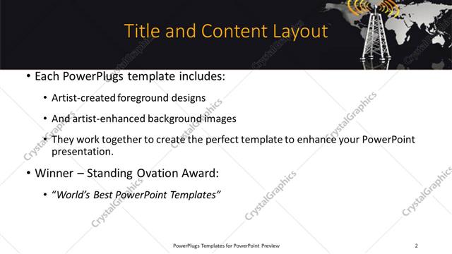 Title and Content presentation slide layout