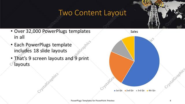 Two Content presentation slide layout