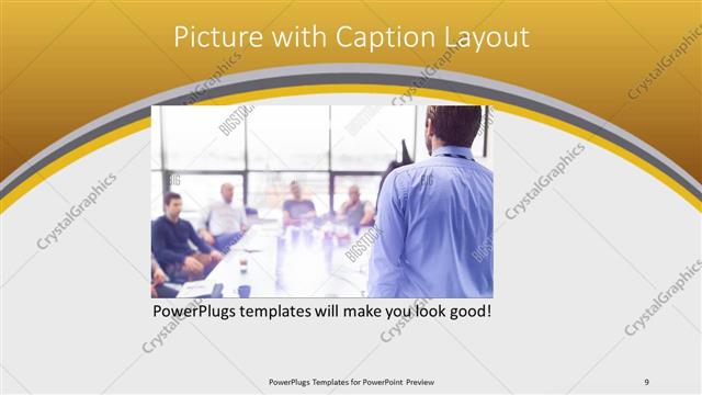 Picture with Caption presentation slide layout