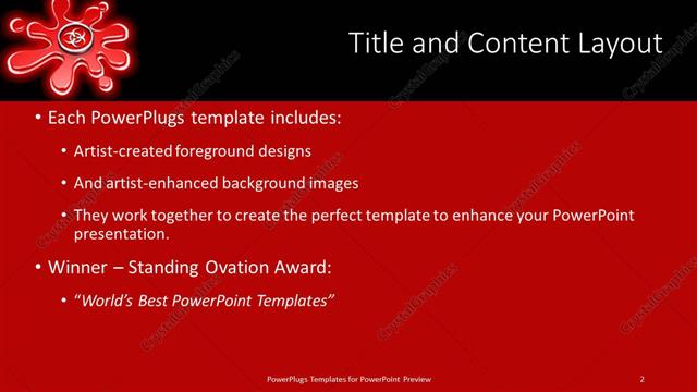 Title and Content presentation slide layout