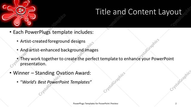 Title and Content presentation slide layout