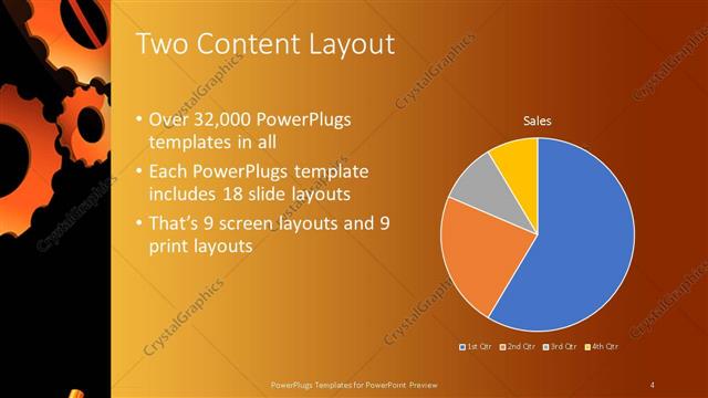 Two Content presentation slide layout