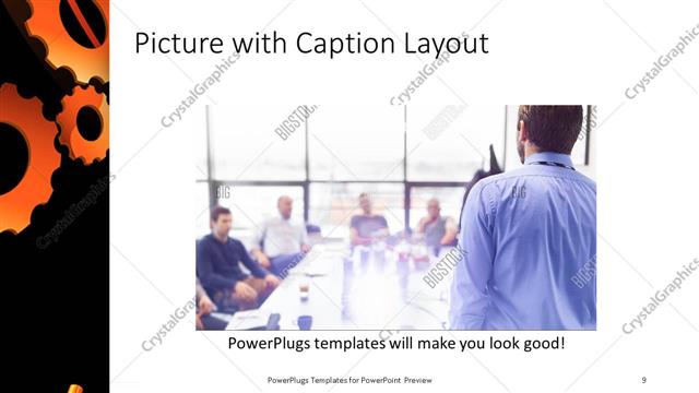 Picture with Caption presentation slide layout