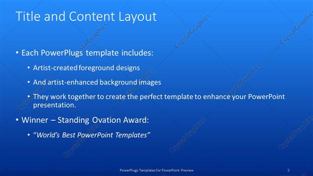 Title and Content presentation slide layout