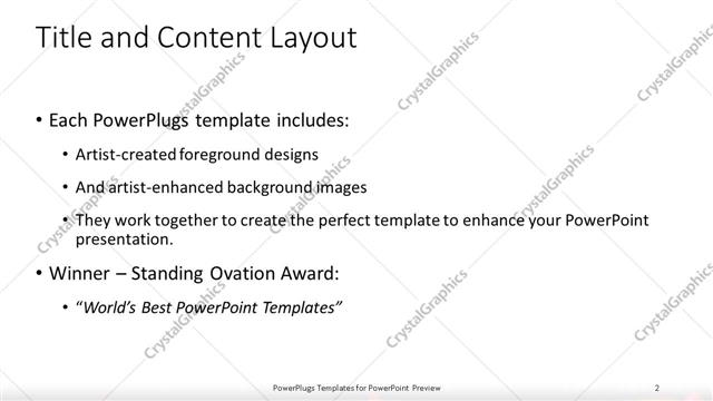Title and Content presentation slide layout