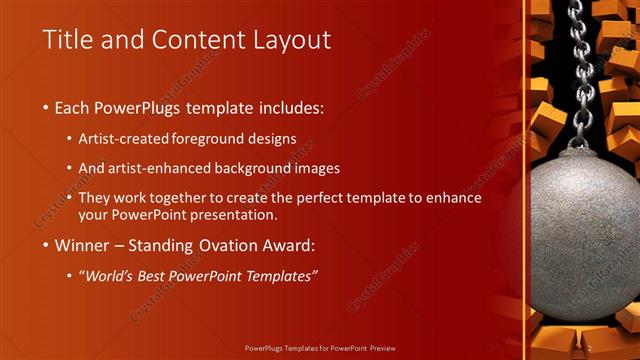 Title and Content presentation slide layout