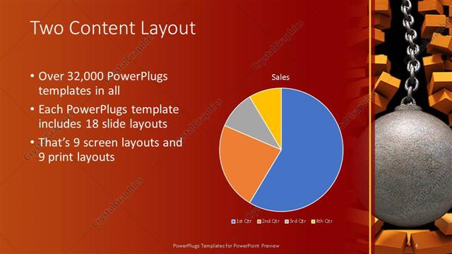 Two Content presentation slide layout