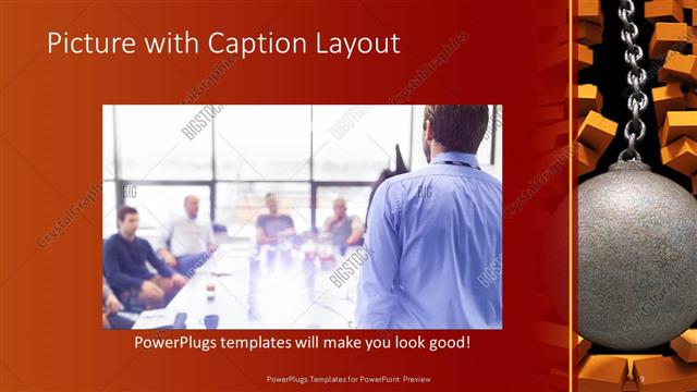 Picture with Caption presentation slide layout