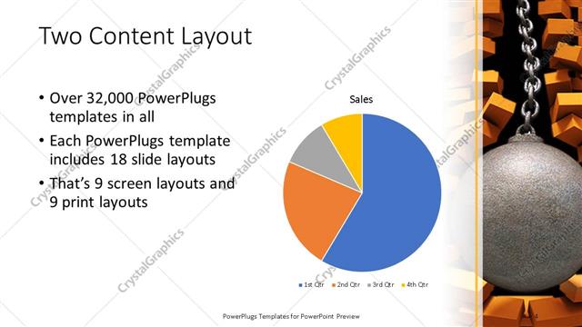 Two Content presentation slide layout