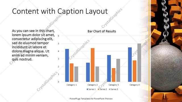 Content with Caption presentation slide layout