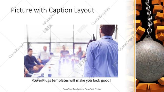 Picture with Caption presentation slide layout