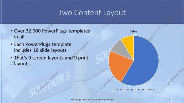 Two Content presentation slide layout