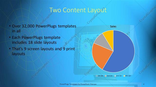 Two Content presentation slide layout