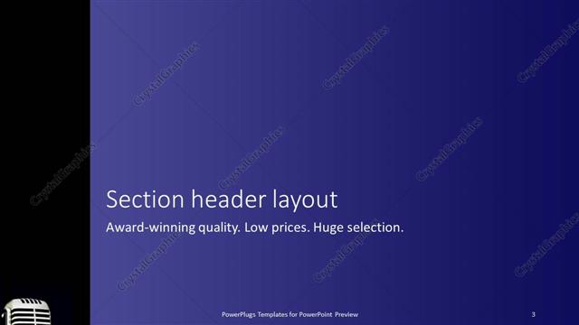 Section Header presentation slide layout