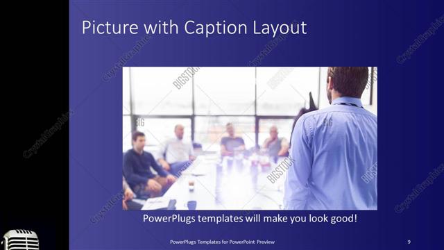 Picture with Caption presentation slide layout