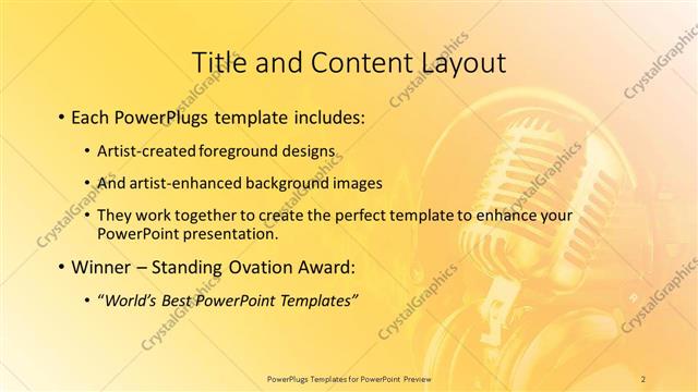 Title and Content presentation slide layout