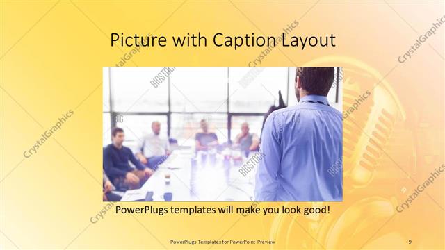 Picture with Caption presentation slide layout