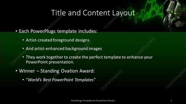Title and Content presentation slide layout