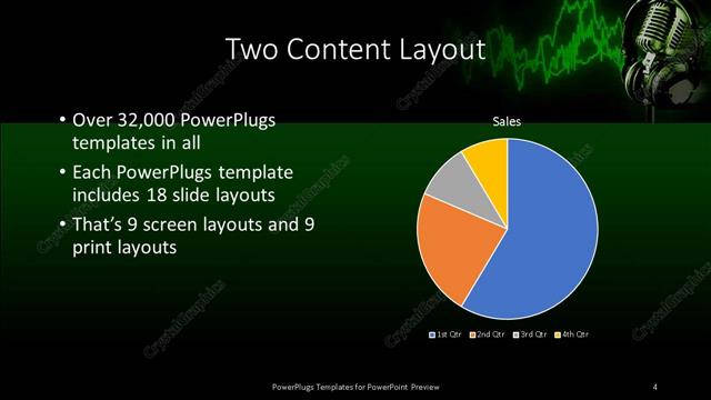 Two Content presentation slide layout