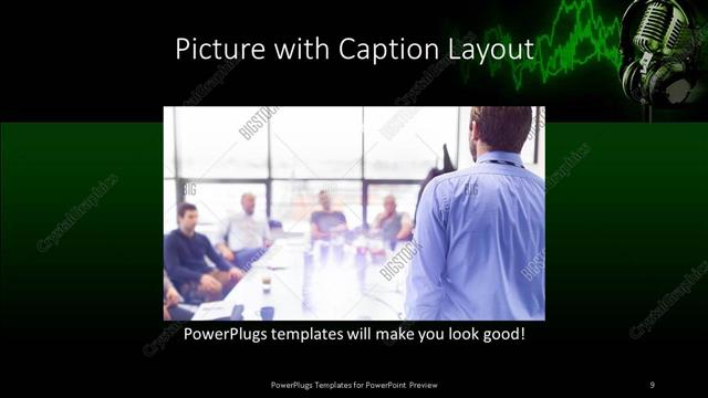 Picture with Caption presentation slide layout