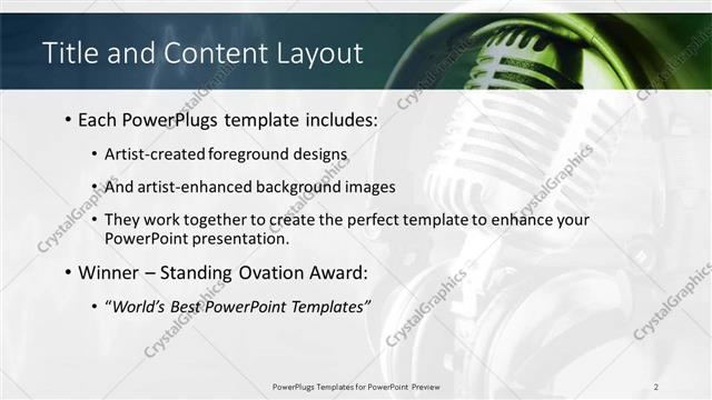 Title and Content presentation slide layout