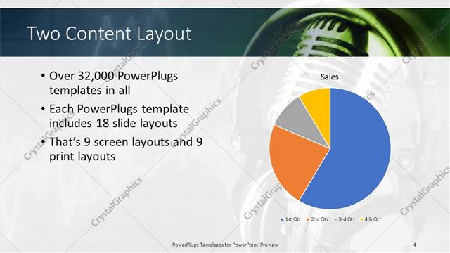 Two Content presentation slide layout