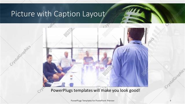 Picture with Caption presentation slide layout