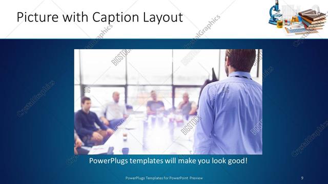 Picture with Caption presentation slide layout