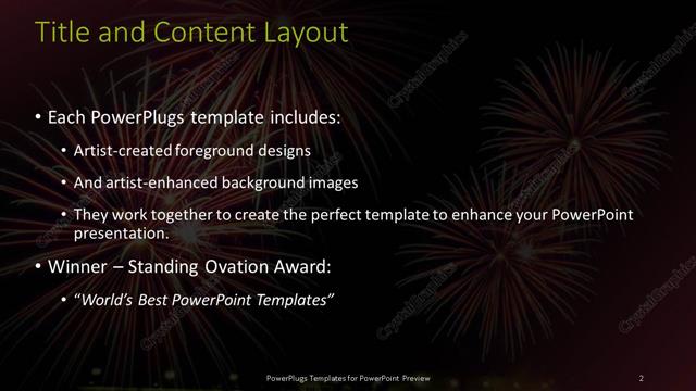 Title and Content presentation slide layout