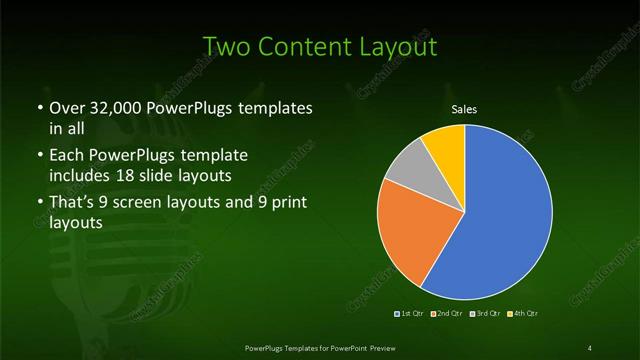 Two Content presentation slide layout