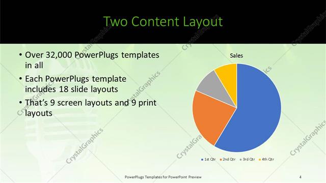 Two Content presentation slide layout