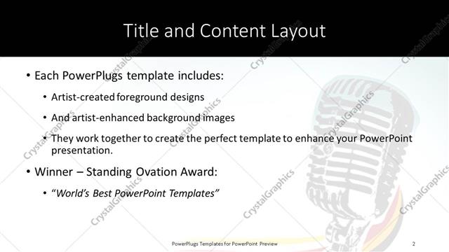 Title and Content presentation slide layout