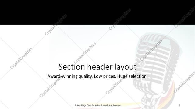 Section Header presentation slide layout