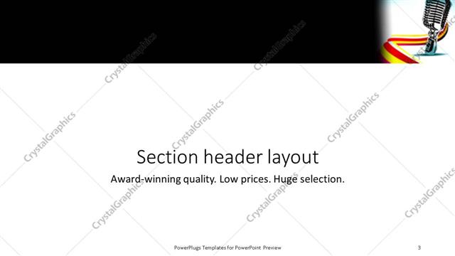 Section Header presentation slide layout