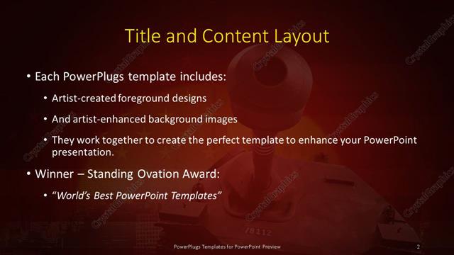 Title and Content presentation slide layout