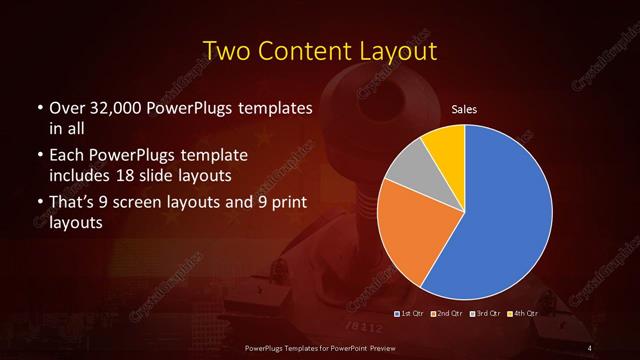 Two Content presentation slide layout