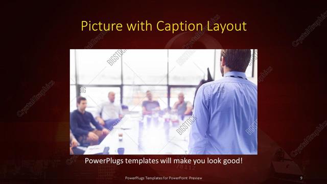Picture with Caption presentation slide layout