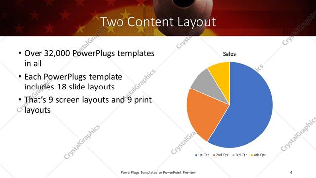 Two Content presentation slide layout