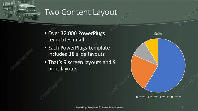 Two Content presentation slide layout
