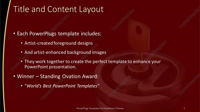 Title and Content presentation slide layout