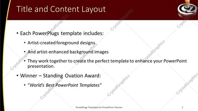 Title and Content presentation slide layout